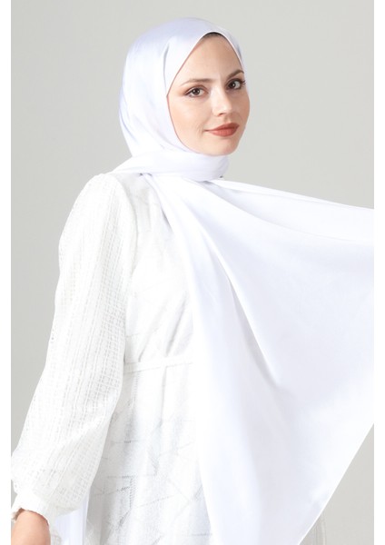 Beyaz Harem Scarf Como Saten Şal fırsatları