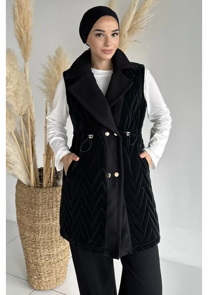 Astarlı Bel Lastikli Tesettür Şişme Yelek P-00018928