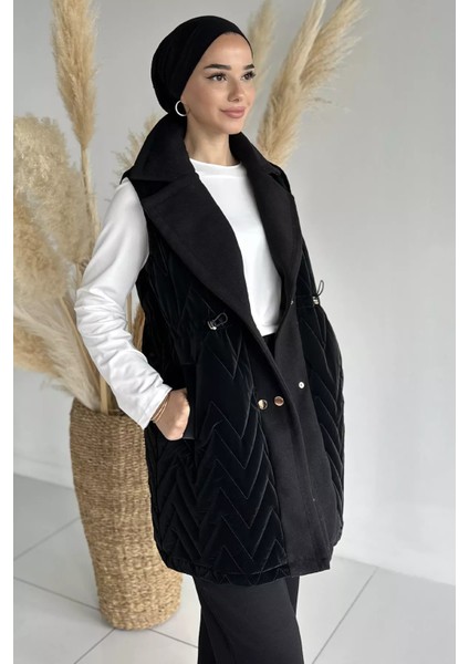 Astarlı Bel Lastikli Tesettür Şişme Yelek P-00018928 modelleri