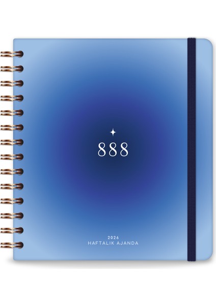 2026 18X20 Spiralli Haftalık Kare Ajanda 12 Aylık - Mavi Aura fırsatları