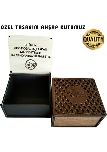 Kahve Akik Taşı Tesbih - 9X13 mm (Arpa Kesim) fiyatları
