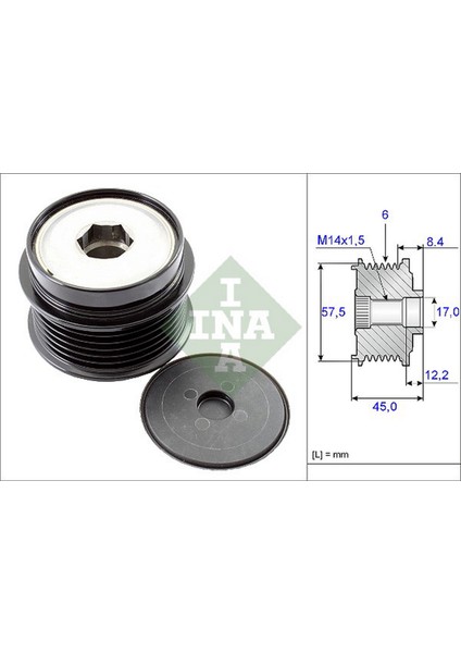 Mtxdpn Alternatör Kasna Rulmanli Jeep Cherokee-Wrangler 2.5-2.8crd 01 Dodge Nitro