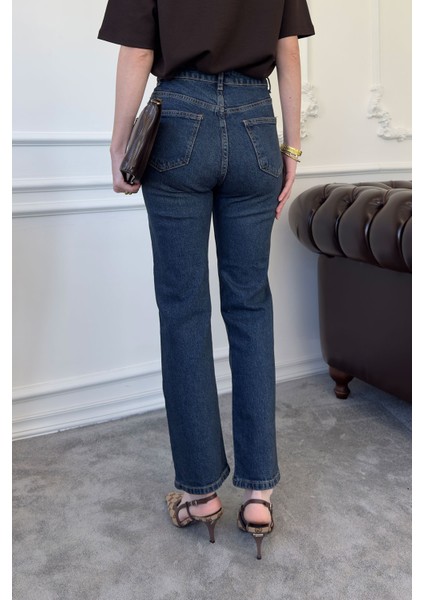 Zincir Detay Premium Jean Pantolon- Mavi