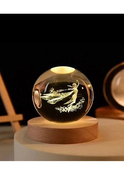 Orta Boy Prenses Temalı Cam Ahşap Zeminli Küre fiyatları