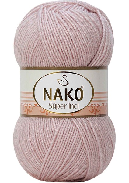 1 Adet Süper Inci El Örgü Ipi 100 gr Gül Goncası 318