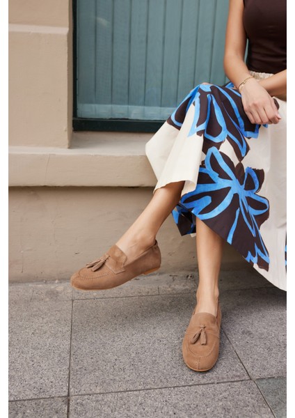 Albares Kadın Bordo Gercek Suet Puskullu Babet fiyatları