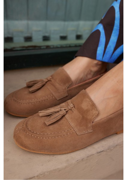 Albares Kadın Bordo Gercek Suet Puskullu Babet indirimleri