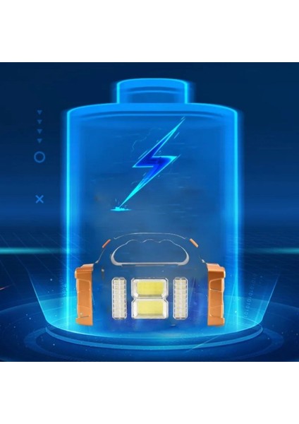 Solar Ve Usb Şarjlı Led + Cob El Feneri | 1500 Mah Şarjlı Taşınabilir Çalışma Işığı–su geçirmez (4915) indirimleri