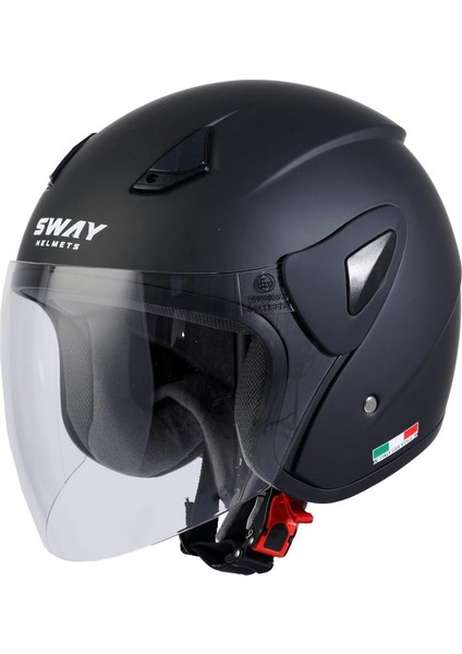 Sw 700 Mat Siyah Yarım Kask Xl Beden