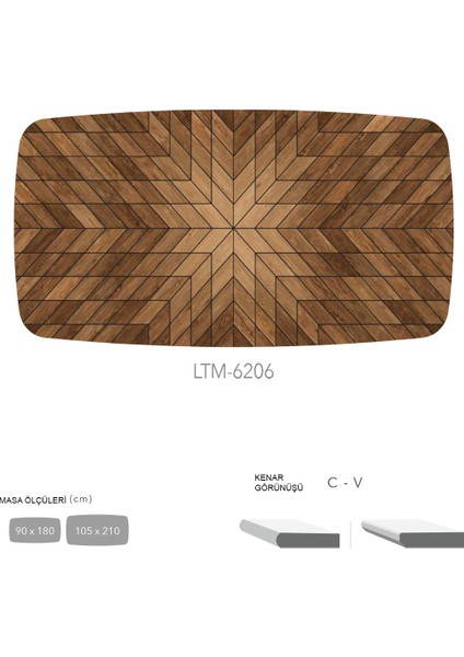 Cdf Masa Tablası 90X180 - DCLTM6206