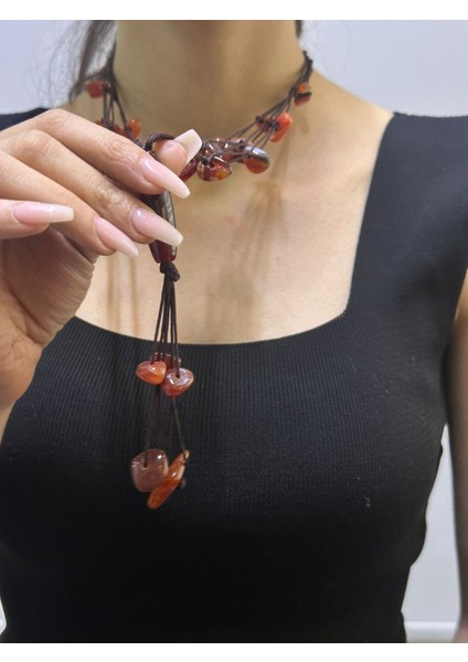 Doğal Taş Kadın Kolye 28 cm fiyatları