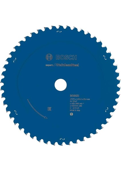 Dairesel Testere Bıçağı Expert Stainless Steel, 255 x 25,4 x 2,5 Mm, Diş Sayısı 50 Için, 1 Adet, 2608644286