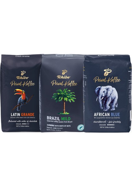 Privat Kaffee Çekirdek Kahve Tanışma Paketi 3x500g