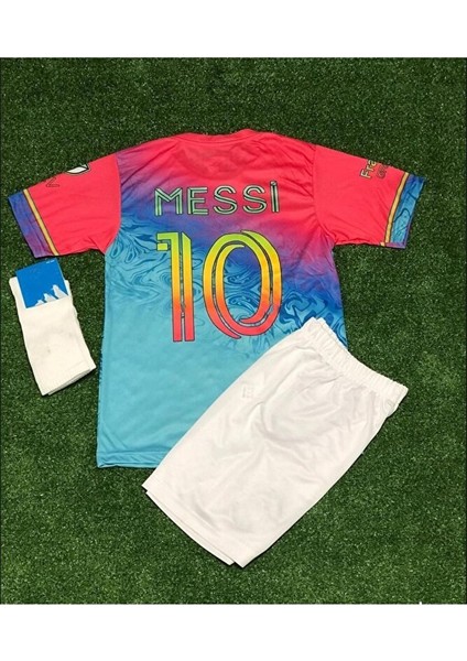 Miami 2023/24 Yeni Sezon Lionel Messi Çocuk Forması+Şort+Çorap 3'lü Set