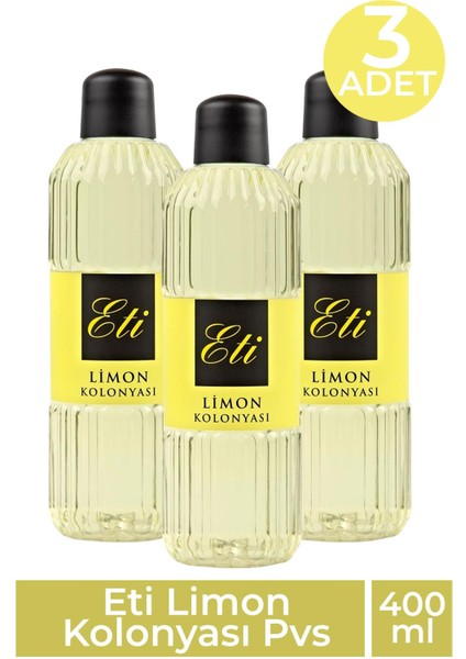 Eti Limon Kolonyası Pvs 400 ml 3 Adet