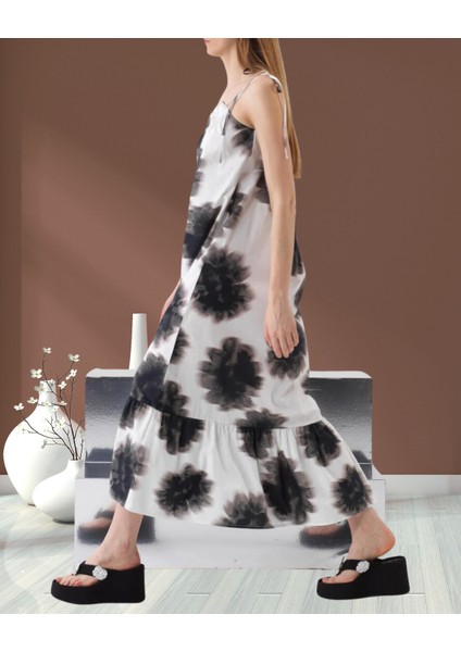 xint Kadın Beyaz Omuz Dekolteli Oversize Midi Boy Elbise fiyatları