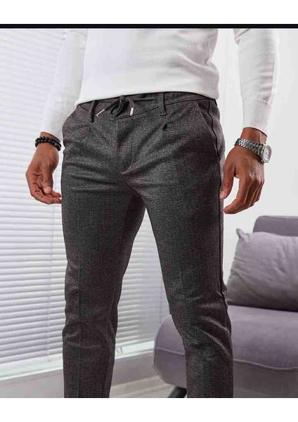 Kışlık Erkek Slım Fıt Yüksek Kaliteli Jogger Pantolon Likralı