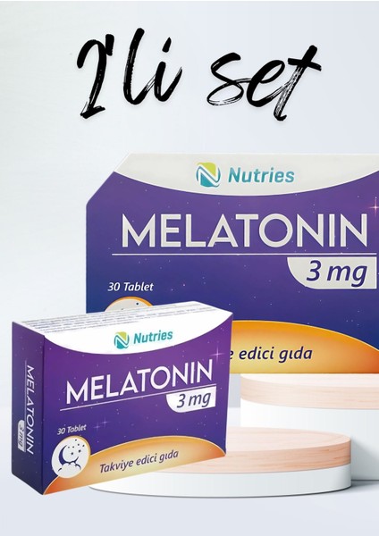 Mela Tonn Uyku Destek Tableti 3 Mg 30 Lu - 2 Li Avantaj Paketi