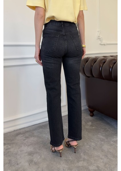 Zincir Detay Premium Jean Pantolon- Gri