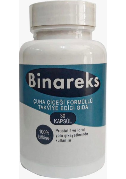 Binareks Çuha Çiçegi Formüllü Bitkisel Takviye Edici Gıda Caps 3 x 30 Adet (3 Aylık Kullanım) Çay Hediye fiyatları
