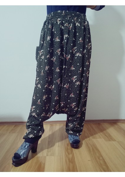 Adana Şalvarı Viskon Basma Kumaş, Otantik Bohem Desenli Cepli Şalvar %100 Pamuk fiyatları