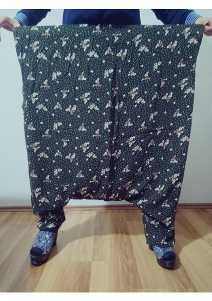 Adana Şalvarı Viskon Basma Kumaş, Otantik Bohem Desenli Cepli Şalvar %100 Pamuk indirimleri