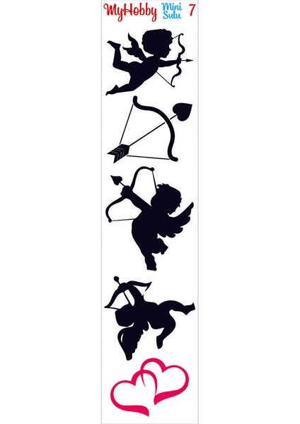 Sevgililer Gününe Özel Sulu Transfer, Aşk, Sevgi, Hobi 6*25 Cm, 4'lü Set fırsatları