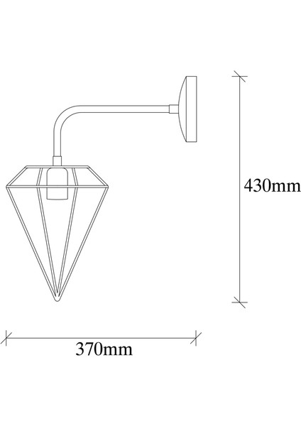 Elmas Geometrik Tel Başlık Metal Tekli Aplik Bakır Kaplama,modern Dekoratif Duvar Lambası ELMAS-6303 indirimleri