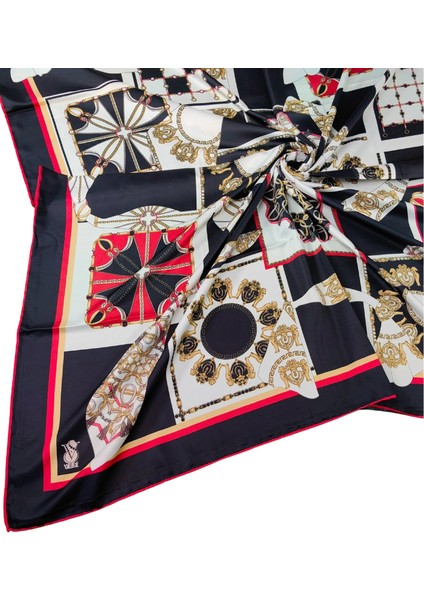 Vesi Eşarp Desenli Sport Twill Eşarp 120X120 cm