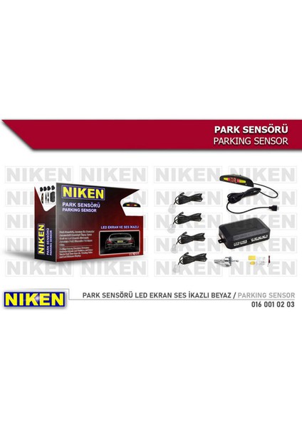 Mtxdpn Park Sensörü LED Ekran Ses Ikazli Beyaz