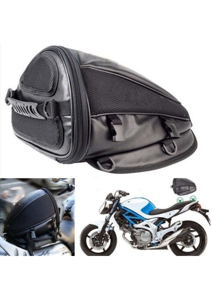Motosiklet Arka Kuyruk Çanta Impertex Kumaş Çok Amaçlı Suni Deri Hatlar Motor Çantası