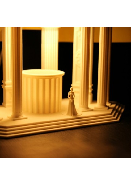 Luminos Klasik Tapınak Masa Lambası - 17 cm 3D Pla LED fiyatları
