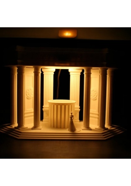 Luminos Klasik Tapınak Masa Lambası - 17 cm 3D Pla LED modelleri