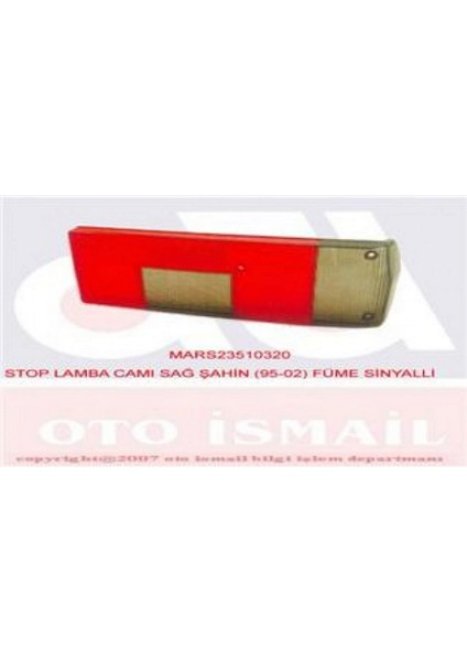 Mtxdpn Stop Lamba Cami Sağ Şahin 95-02 Füme Sinyalli