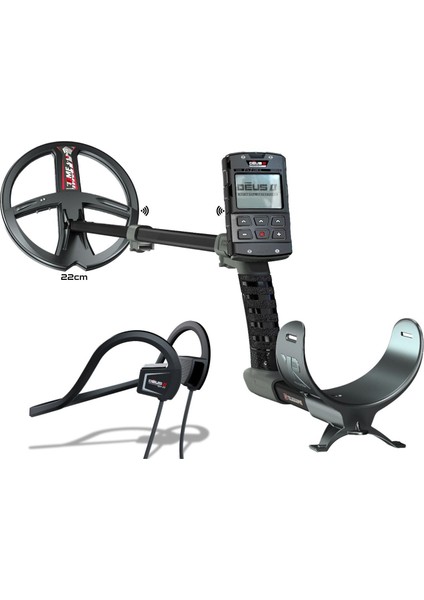 Xp Deus 2 Dedektör (Ana Ünite, Bh-01 Kemik Iletimli Kulaklık ve 22CM Fmf Başlık Ile) Siyah