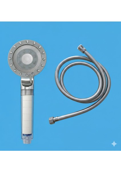 150 cm Pvc Hortumlu Beş Fonksiyonlu Duş Başlığı Seti fiyatları