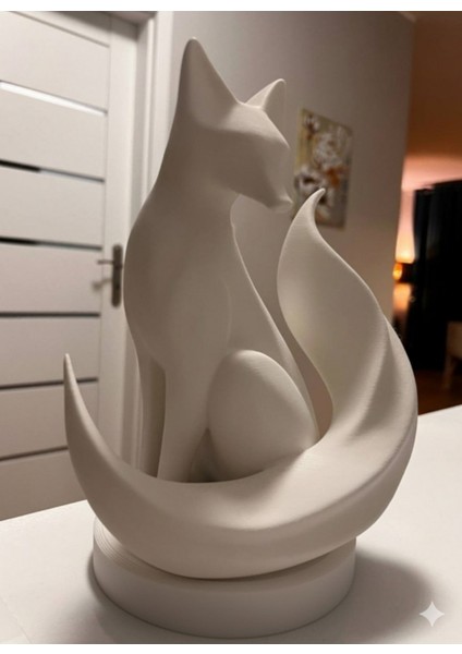 Zarif Tilki Heykeli 3D Baskı 15 cm fiyatları