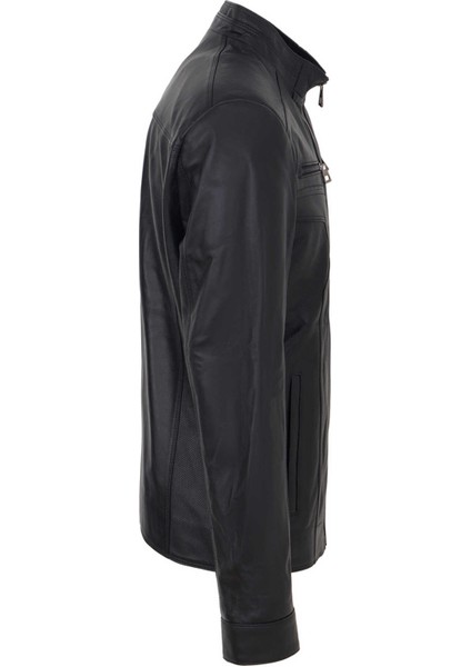 Siyah Hakiki Deri Erkek Hakiki Deri Mont - E25KDM310601-Q3H modelleri