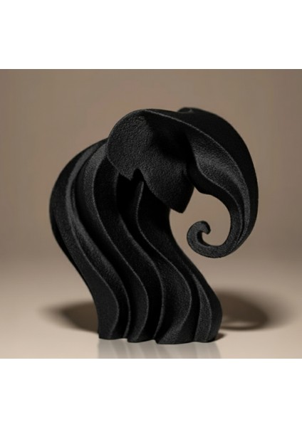 Modern Dalgalı Fil Heykeli (11 Cm) | Minimalist Ev Dekorasyonu | Pla Malzeme.3d Baskı fiyatları