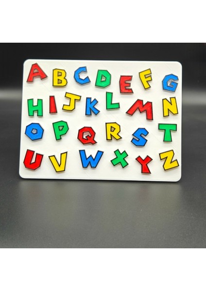 Çocuklar Için 3D Yazıcı Harf Kalıbı Seti (21X16 Cm) - Pla Malzeme