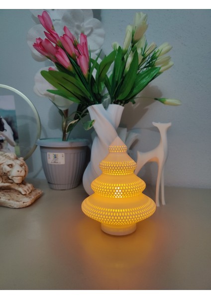 3D Baskı Spiral Desenli Ağaç Model Tealight Lamba fiyatları