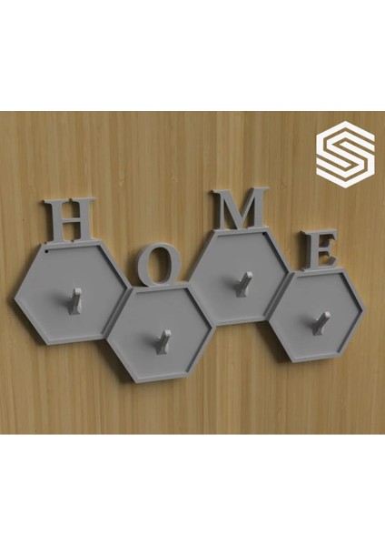 Home Anahtar Duvar Askılığı (Home Tasarım) 3D Yazıcı Baskı