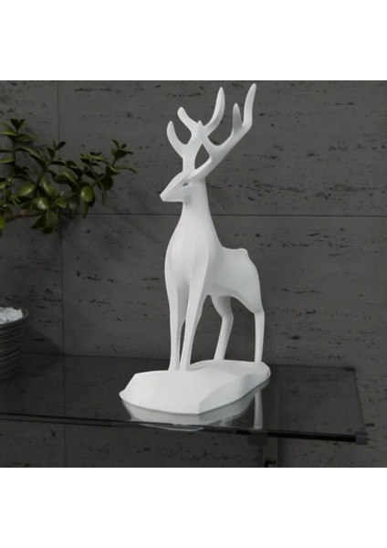 Doğal Temalı Geyik Heykeli - 3D Baskı 20 cm