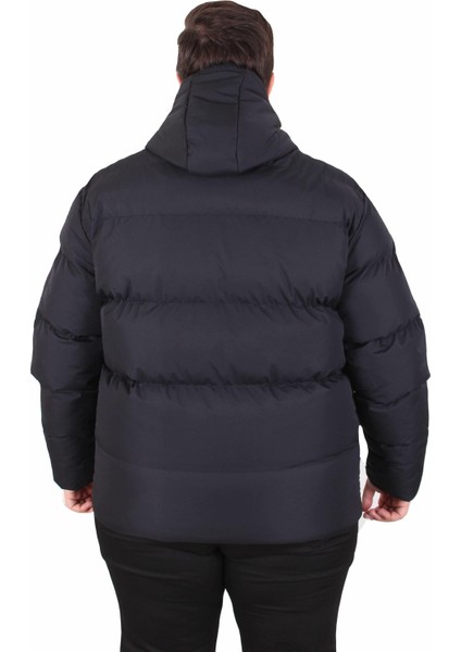 Mocgrande Erkek Büyük Beden Kapüşonlu Mont Lusso 2505 Sıyah modelleri