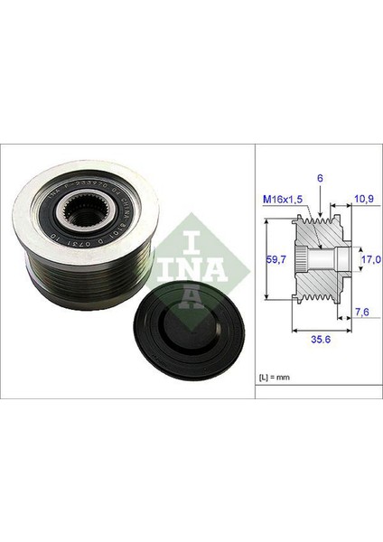 Mtxdpn Alternatör Kasnaği Elantra 01 Santafe 06 Trajet 01-08 -Tucson 04-10 -Carens-Cerato-Sportage 2.0crdi