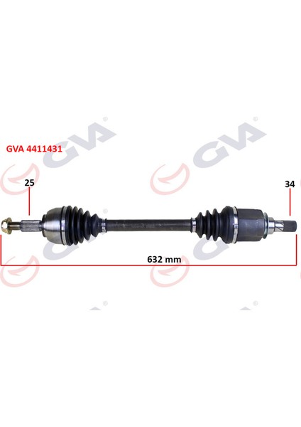 Mtxdpn Komple Aks Sol Renault Fluence 09- Megane Iv 1.5 Dci 6 Vites Auto. 632MM