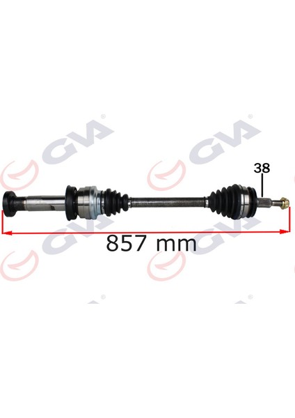 Mtxdpn Komple Aks Sağ Düz Vites Transporter T6 2.0 Tdi 858MM Caab-Caac-Caae