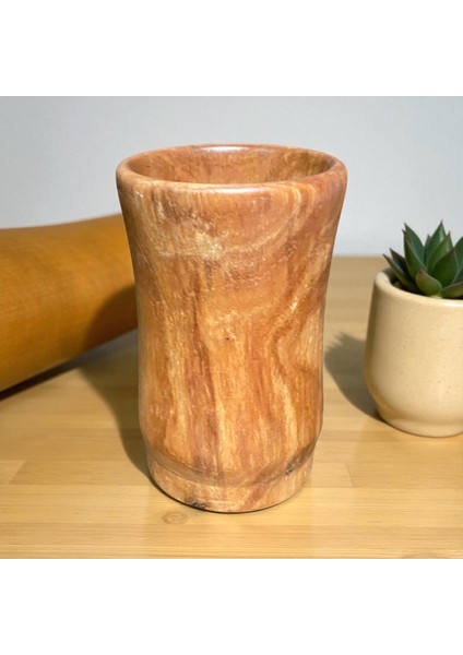 🌸✨ El Yapımı Erik Ağacından Ahşap Kalemlik