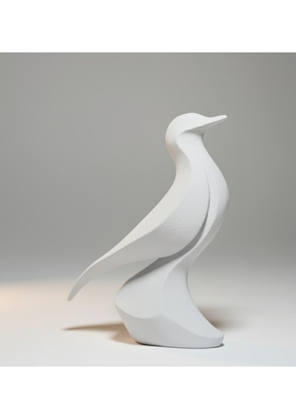 Volantis Minimalist Kuş Heykeli 10 cm - Modern 3D Baskı Dekoratif Biblo