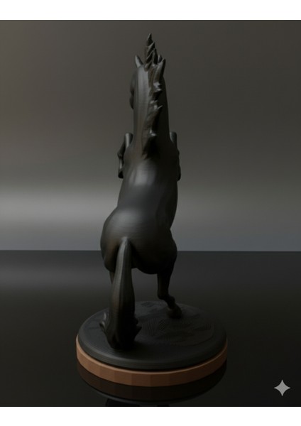 Ateşli Rüzgar | Şahlanan At Heykeli - 21 cm Özel 3D Baskı Sanatı (Pla) fiyatları